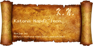 Katona Napóleon névjegykártya