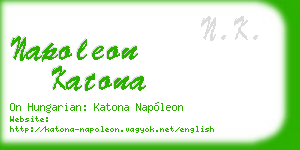 napoleon katona business card